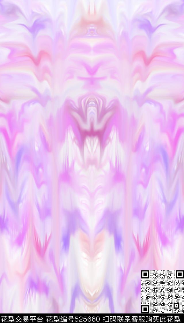 抽象时尚炫彩数码印花华亿平台下载（图片编号: 525660） - 瓦栏（Walan）