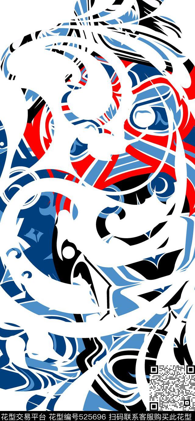 花藤时尚时尚色彩传统印花华亿平台下载（图片编号: 525696） - 瓦栏（Walan）