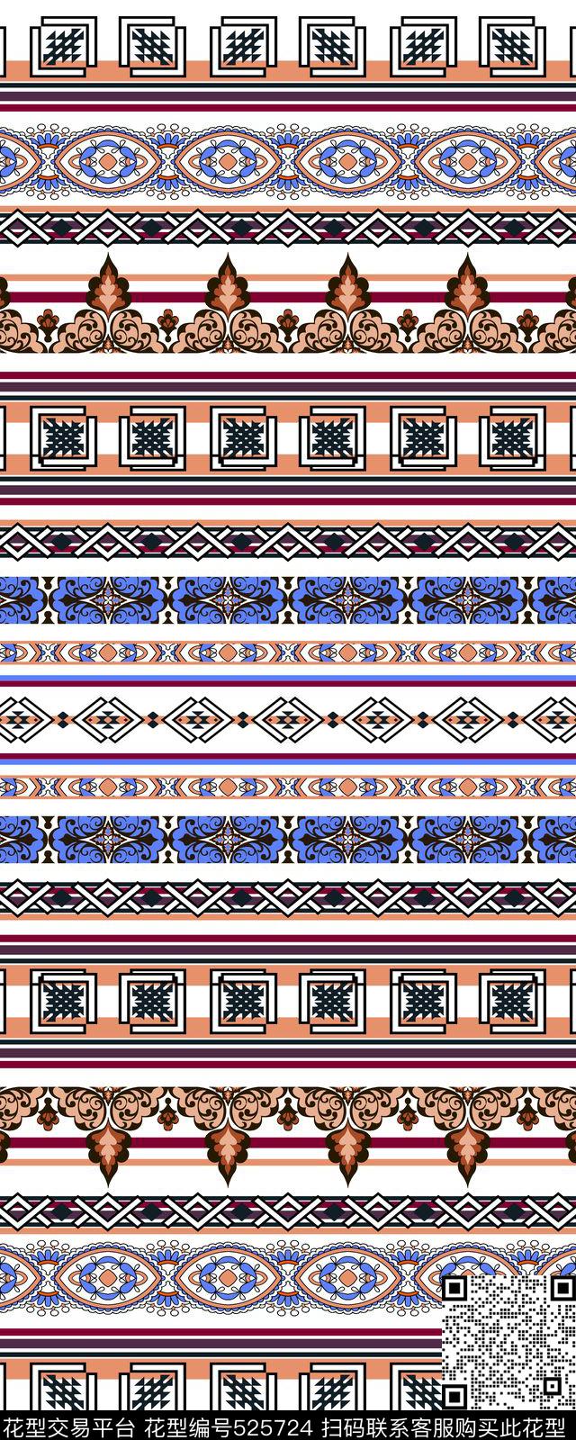 几何印花数码印花色彩绚丽传统印花华亿平台下载（图片编号: 525724） - 瓦栏（Walan）