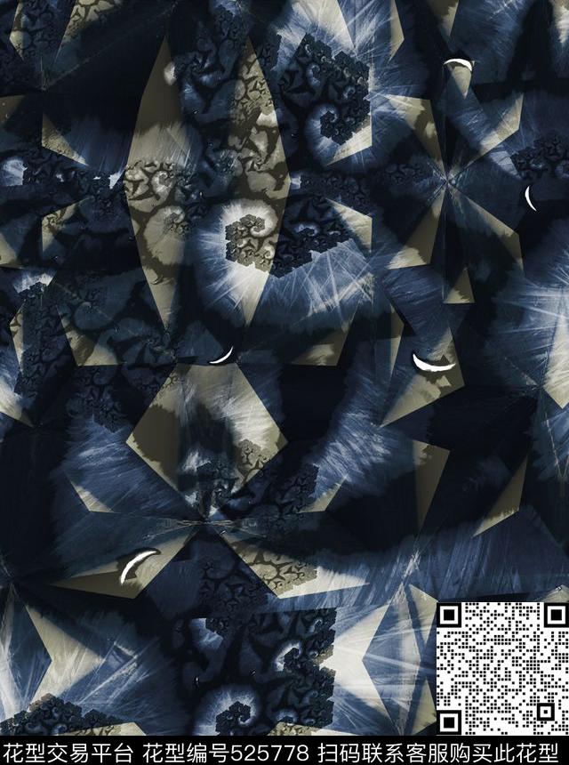 抽象山石纹理几何数码印花华亿平台下载（图片编号: 525778） - 瓦栏（Walan）