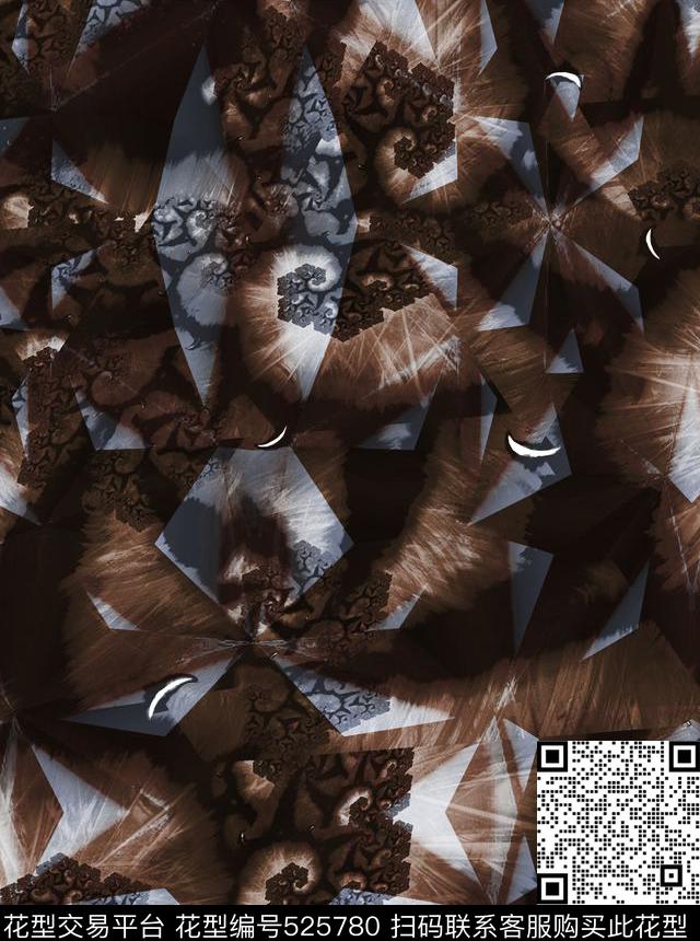 抽象山石纹理几何数码印花华亿平台下载（图片编号: 525780） - 瓦栏（Walan）