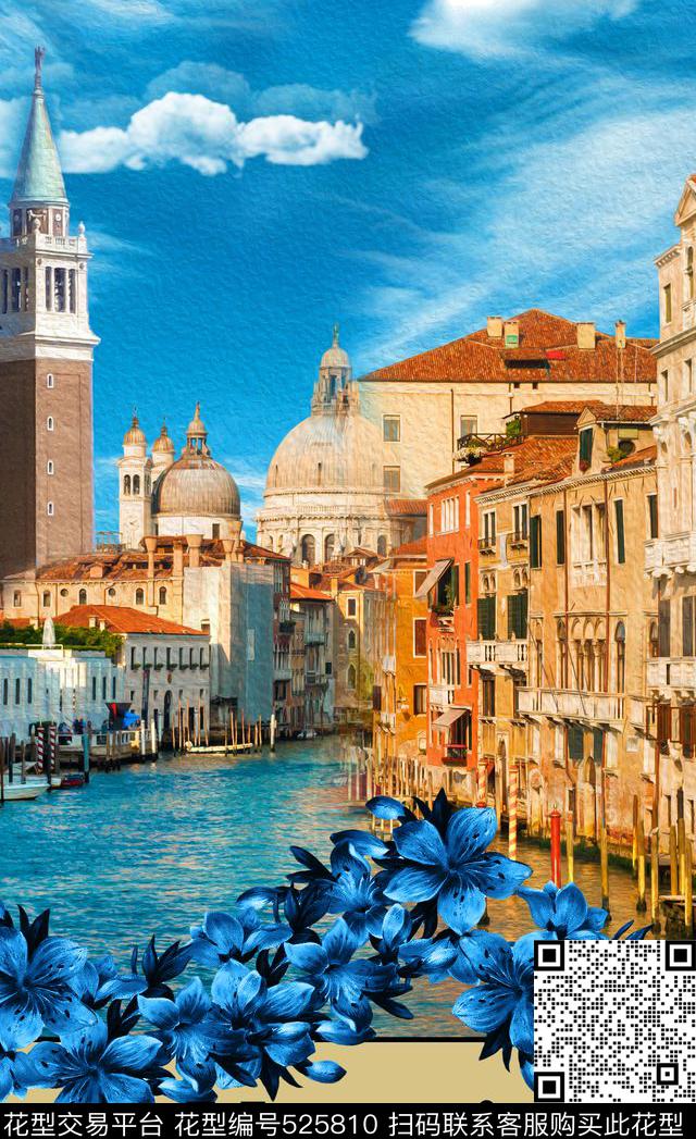 杜嘉班纳威尼斯意大利数码印花华亿平台下载（图片编号: 525810） - 瓦栏（Walan）