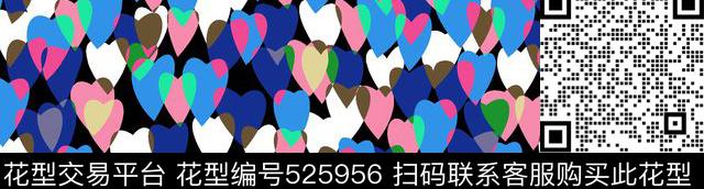现代心形组合传统印花华亿平台下载（图片编号: 525956） - 瓦栏（Walan）