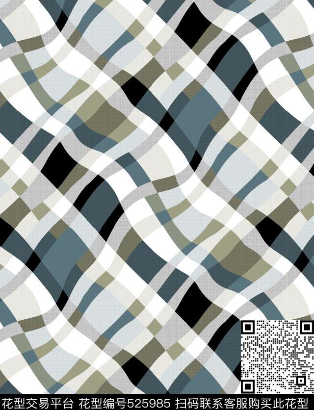 格子花纹几何传统印花华亿平台下载（图片编号: 525985） - 瓦栏（Walan）