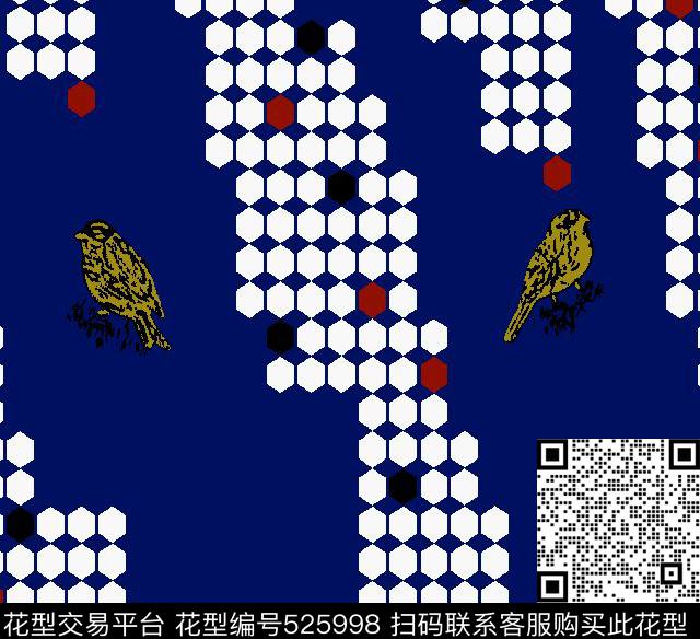 衬衫不规则几何菱形传统印花华亿平台下载（图片编号: 525998） - 瓦栏（Walan）