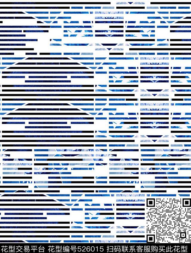 条纹数码几何数码印花华亿平台下载（图片编号: 526015） - 瓦栏（Walan）