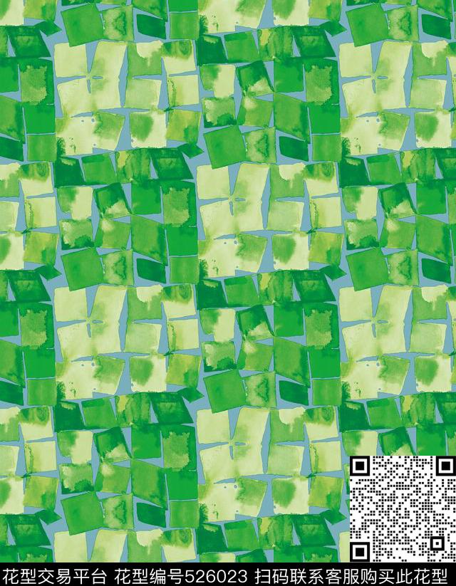 水彩几何服装数码印花华亿平台下载（图片编号: 526023） - 瓦栏（Walan）