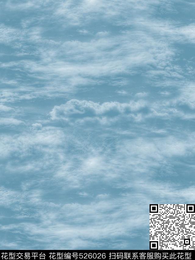 服装家纺云彩数码印花华亿平台下载（图片编号: 526026） - 瓦栏（Walan）