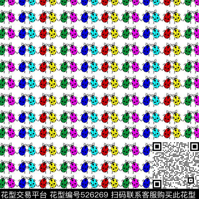 可爱昆虫婴童传统印花华亿平台下载（图片编号: 526269） - 瓦栏（Walan）