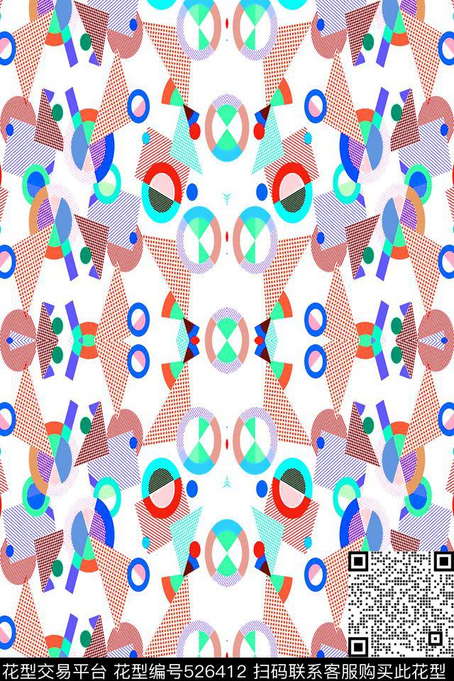 几何圆圈大小传统印花华亿平台下载（图片编号: 526412） - 瓦栏（Walan）