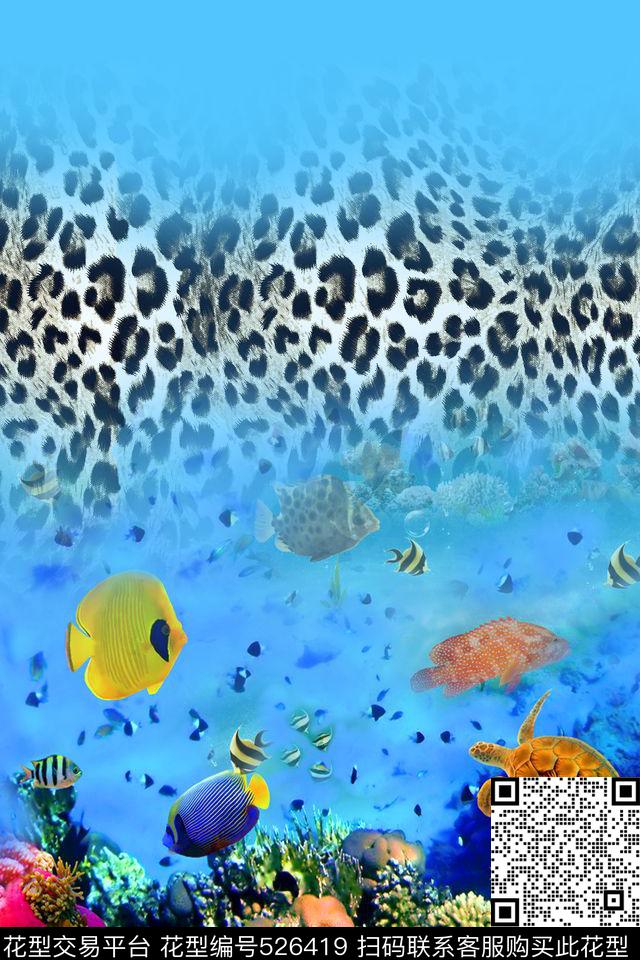 海底世界海底鱼数码数码印花华亿平台下载（图片编号: 526419） - 瓦栏（Walan）