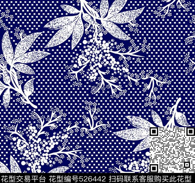 几何线条格子传统印花华亿平台下载（图片编号: 526442） - 瓦栏（Walan）