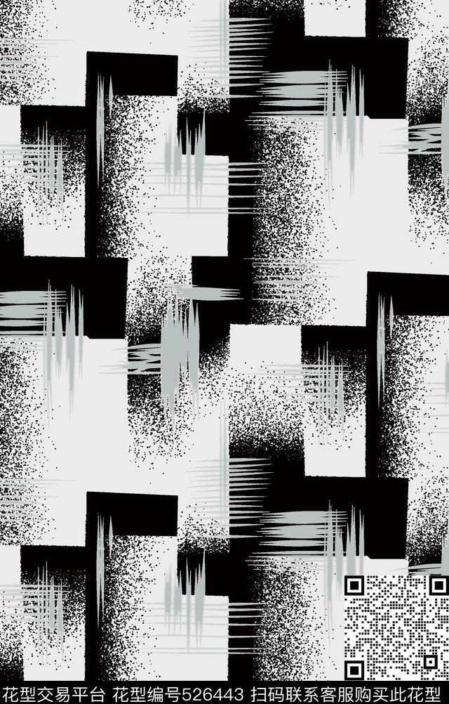 几何线条格子传统印花华亿平台下载（图片编号: 526443） - 瓦栏（Walan）