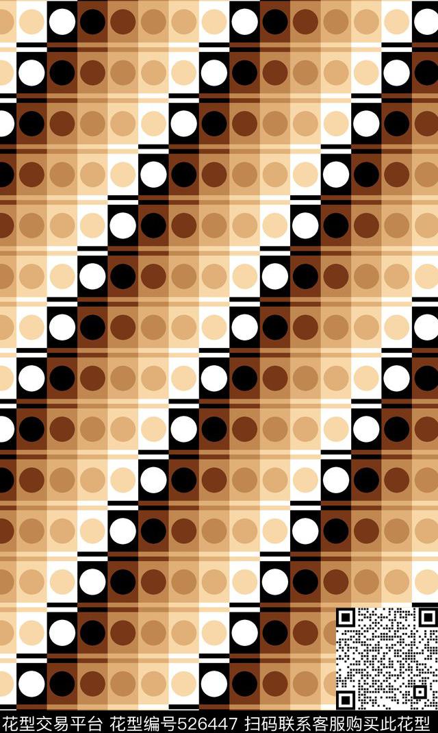 几何线条格子传统印花华亿平台下载（图片编号: 526447） - 瓦栏（Walan）