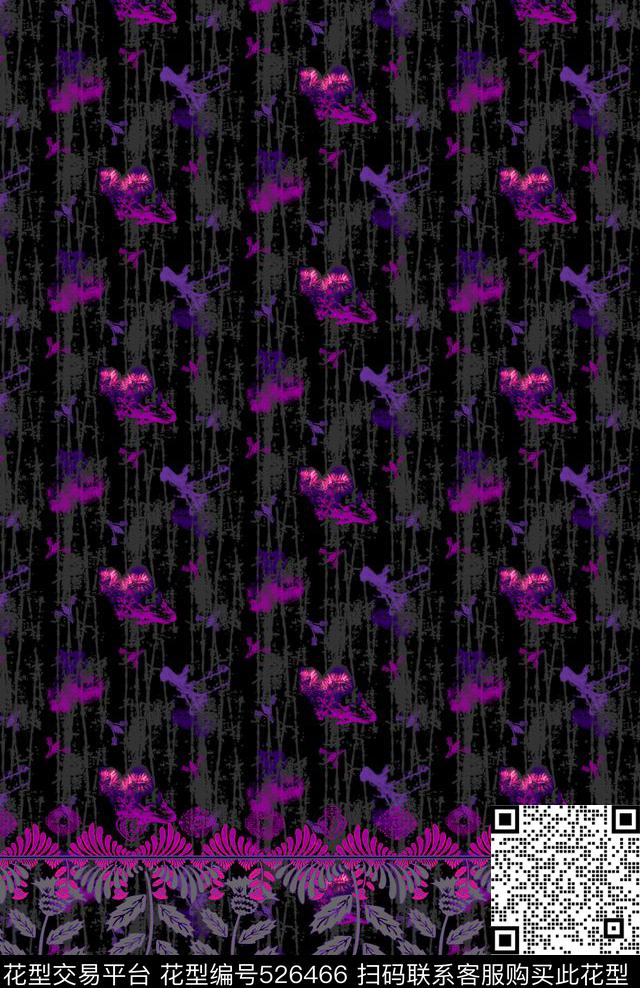 字母定位花扎染华亿平台传统印花华亿平台下载（图片编号: 526466） - 瓦栏（Walan）