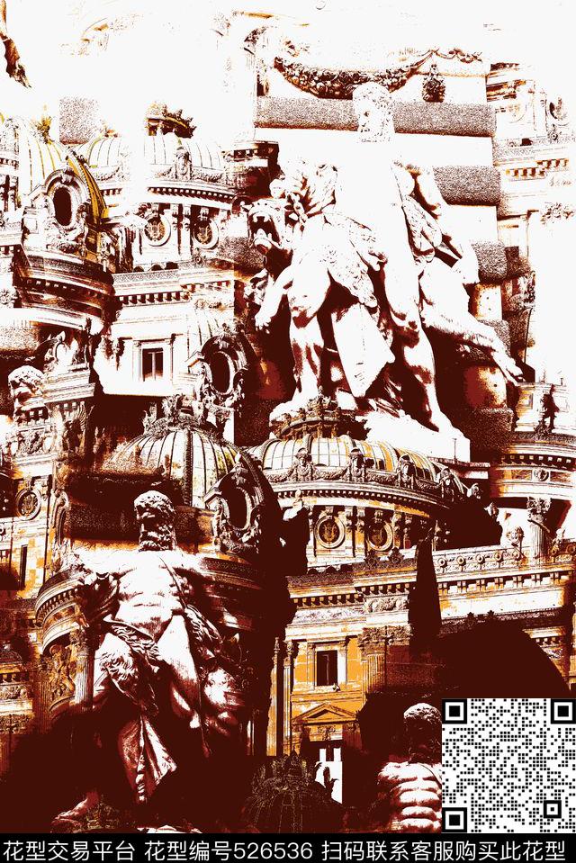 雕塑复古男装华亿平台过度效果数码印花华亿平台下载（图片编号: 526536） - 瓦栏（Walan）