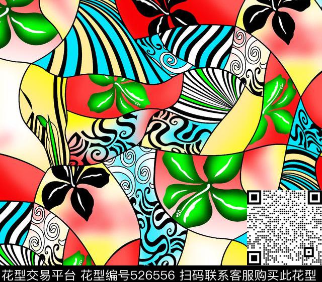 少女衣裙系列沙滩花流行时尚少女系列传统印花华亿平台下载（图片编号: 526556） - 瓦栏（Walan）