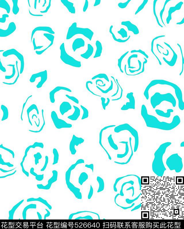 时尚矢量玫瑰时尚色彩传统印花华亿平台下载（图片编号: 526640） - 瓦栏（Walan）