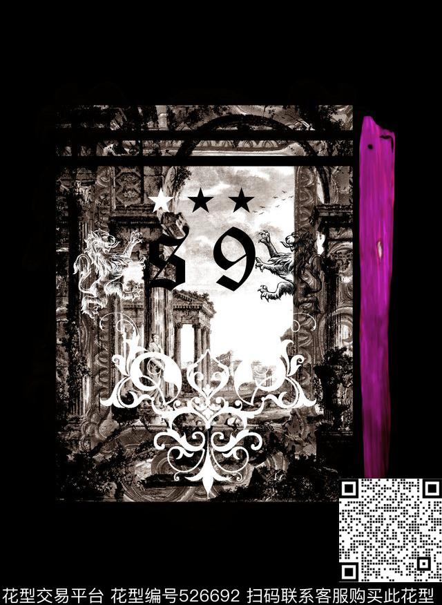 欧式潮牌时尚数码印花华亿平台下载（图片编号: 526692） - 瓦栏（Walan）