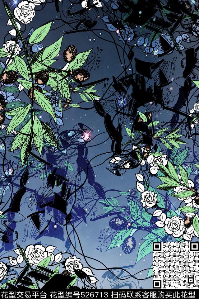 清新写意景观数码印花华亿平台下载（图片编号: 526713） - 瓦栏（Walan）