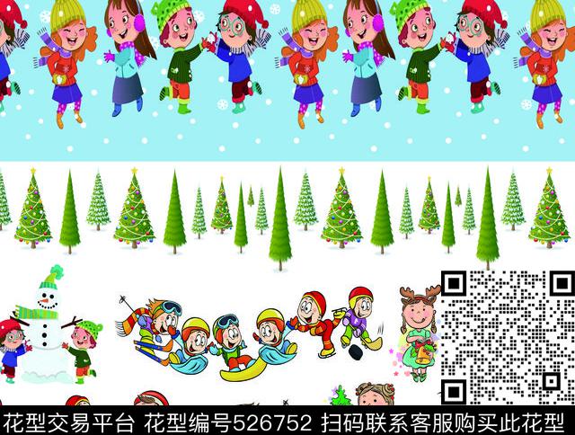 儿童卡通雪地数码印花华亿平台下载（图片编号: 526752） - 瓦栏（Walan）