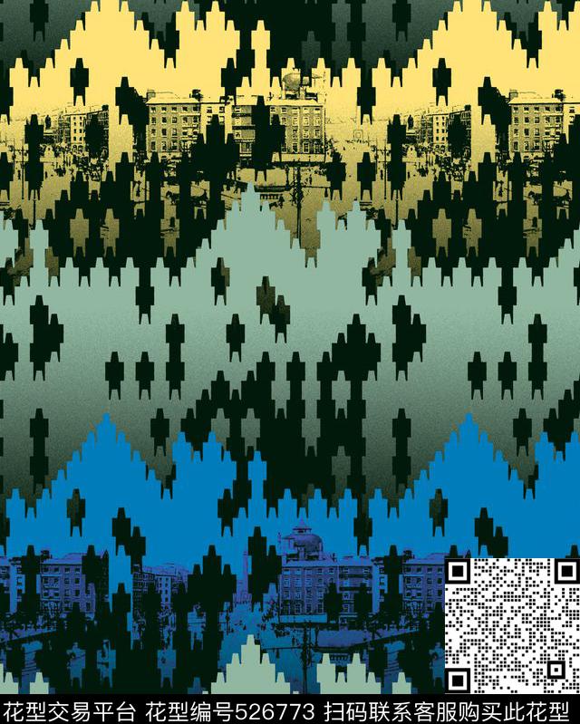 字母定位花扎染华亿平台传统印花华亿平台下载（图片编号: 526773） - 瓦栏（Walan）