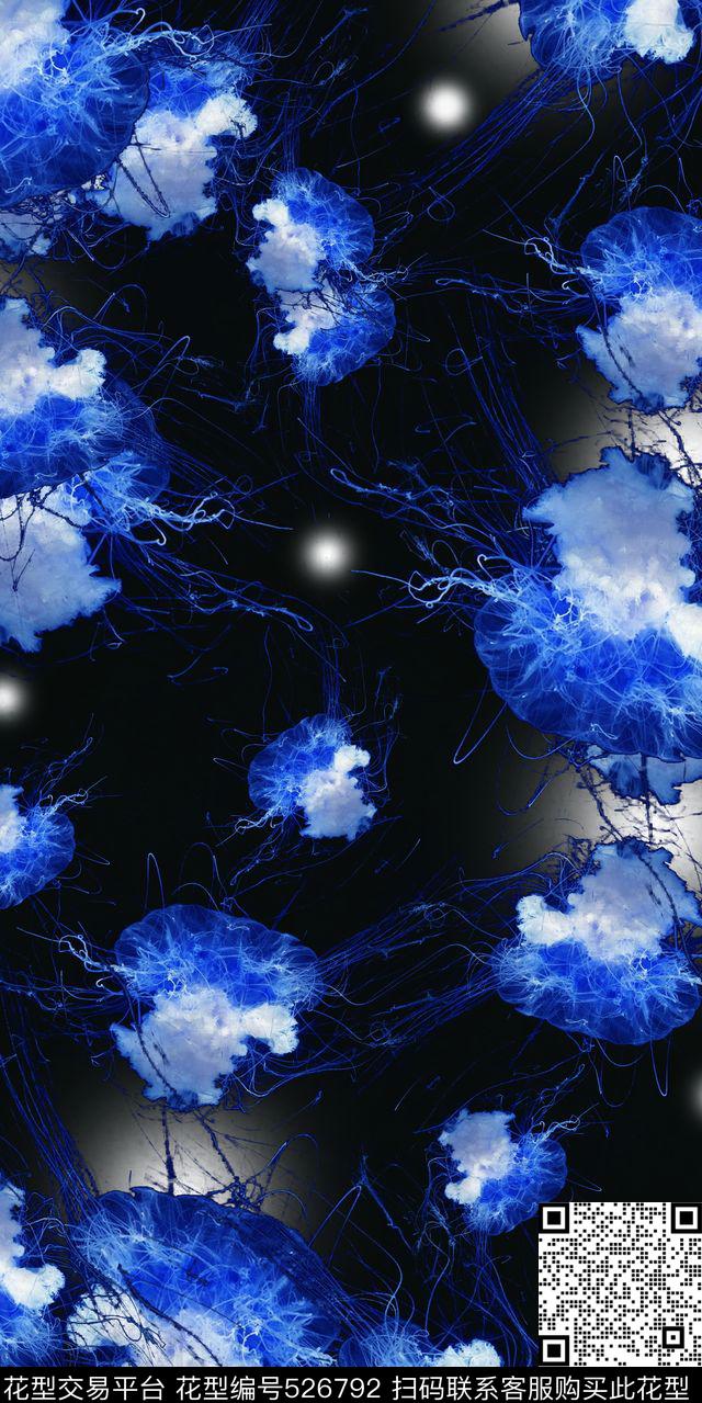 潮流水生物Ting-数码印花数码印花华亿平台下载（图片编号: 526792） - 瓦栏（Walan）