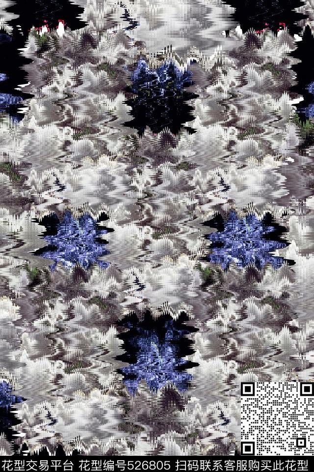 创意服装设计创意服装面料抽象数码印花华亿平台下载（图片编号: 526805） - 瓦栏（Walan）