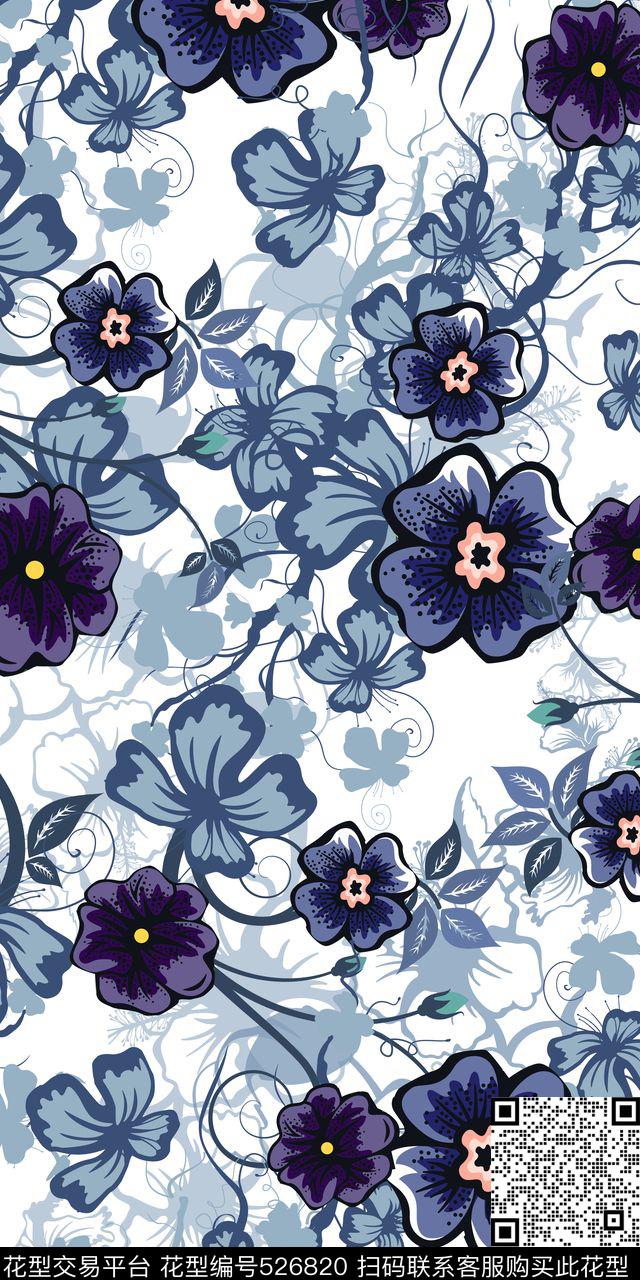 女装连衣裙面料沙发布面料家纺传统印花华亿平台下载（图片编号: 526820） - 瓦栏（Walan）