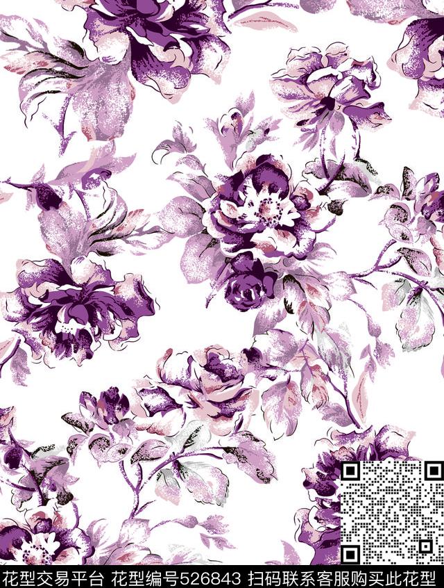 大花数码印花华亿平台下载（图片编号: 526843） - 瓦栏（Walan）