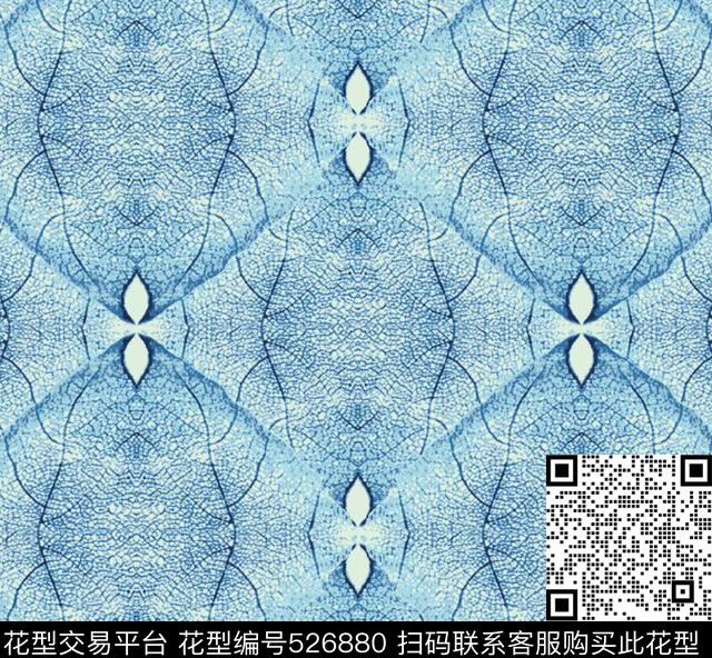 字母定位花扎染华亿平台传统印花华亿平台下载（图片编号: 526880） - 瓦栏（Walan）