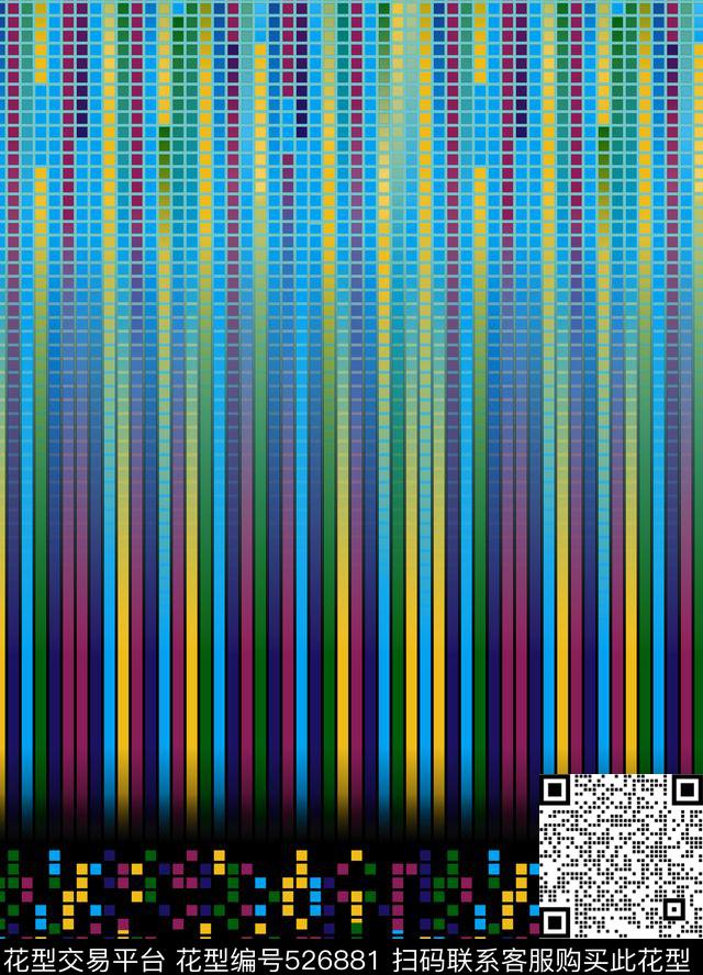 字母定位花扎染华亿平台传统印花华亿平台下载（图片编号: 526881） - 瓦栏（Walan）