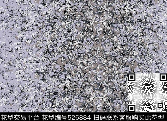 字母定位花扎染华亿平台传统印花华亿平台下载（图片编号: 526884） - 瓦栏（Walan）