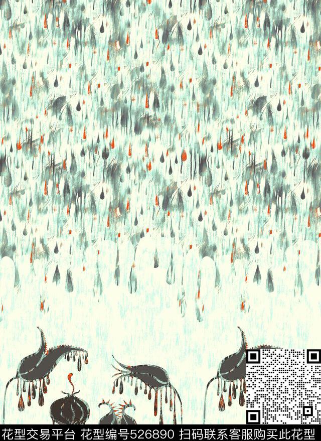 字母定位花扎染华亿平台传统印花华亿平台下载（图片编号: 526890） - 瓦栏（Walan）