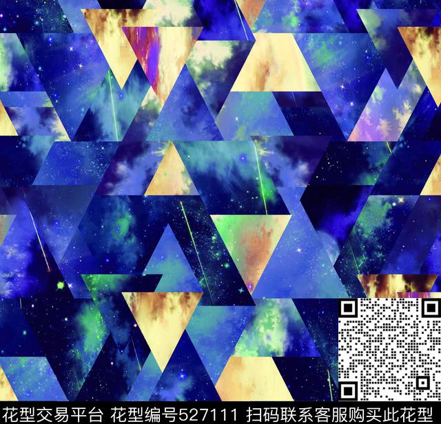 彩色几何星空数码印花华亿平台下载（图片编号: 527111） - 瓦栏（Walan）