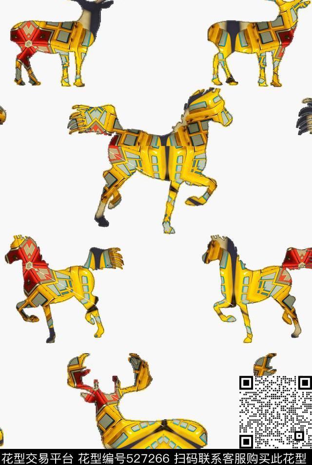 潮流动物传统印花华亿平台下载（图片编号: 527266） - 瓦栏（Walan）