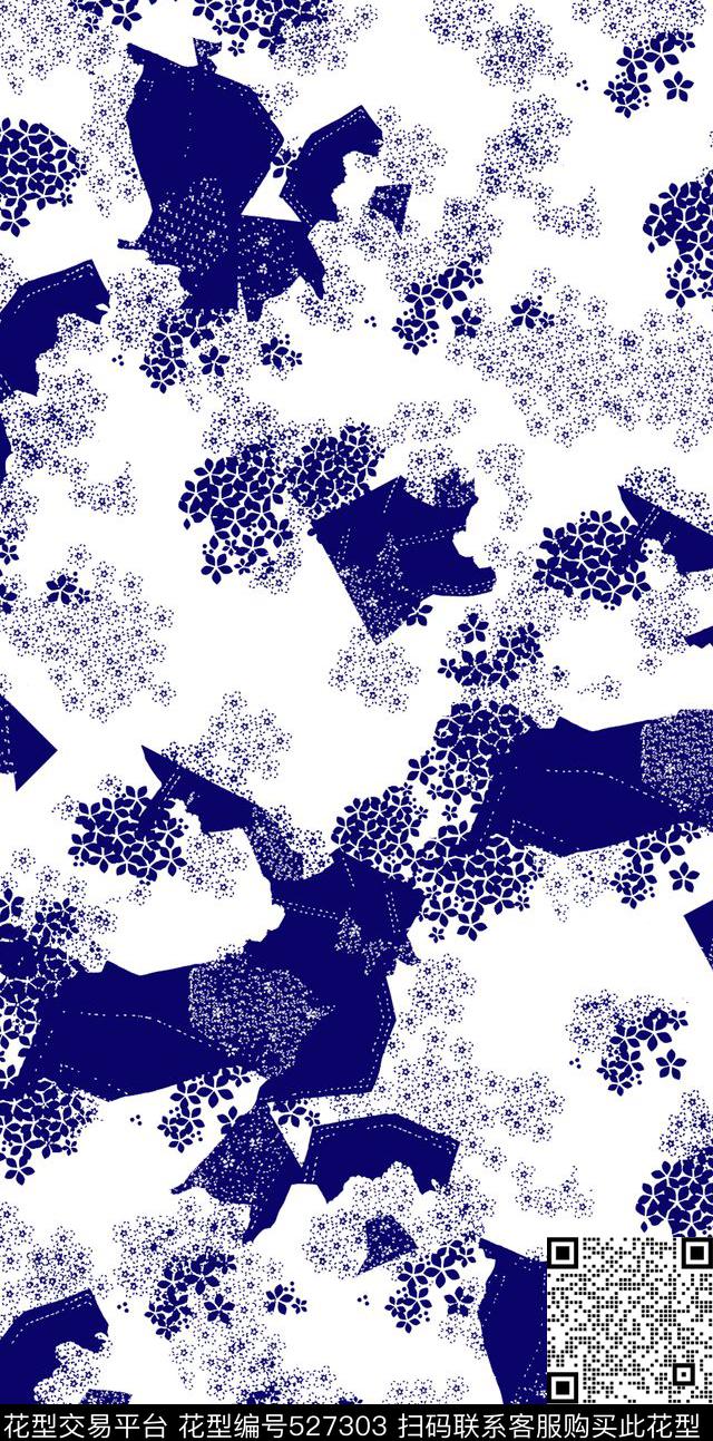 几何小碎花大方传统印花华亿平台下载（图片编号: 527303） - 瓦栏（Walan）