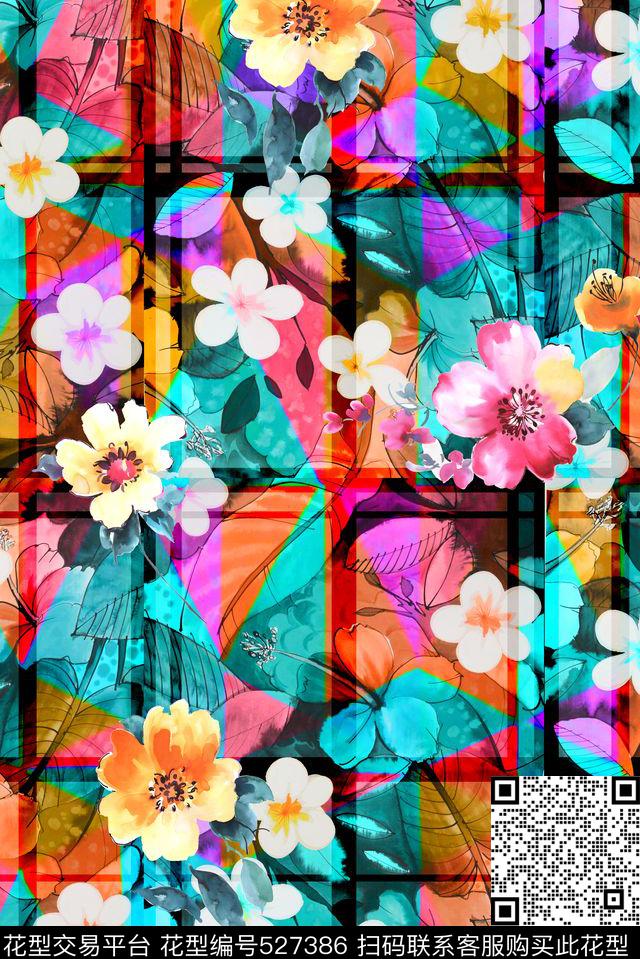 花卉女装欧美数码印花华亿平台下载（图片编号: 527386） - 瓦栏（Walan）