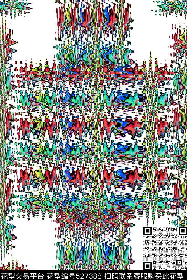 创意服装面料创意图案设计抽象数码印花华亿平台下载（图片编号: 527388） - 瓦栏（Walan）