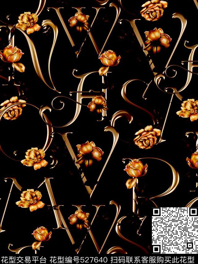 抽象男装衬衫数码印花华亿平台下载（图片编号: 527640） - 瓦栏（Walan）