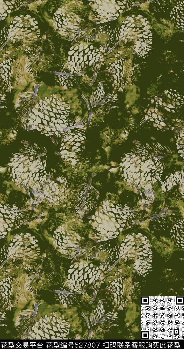 抽象乱纹松籽男装数码印花华亿平台下载（图片编号: 527807） - 瓦栏（Walan）