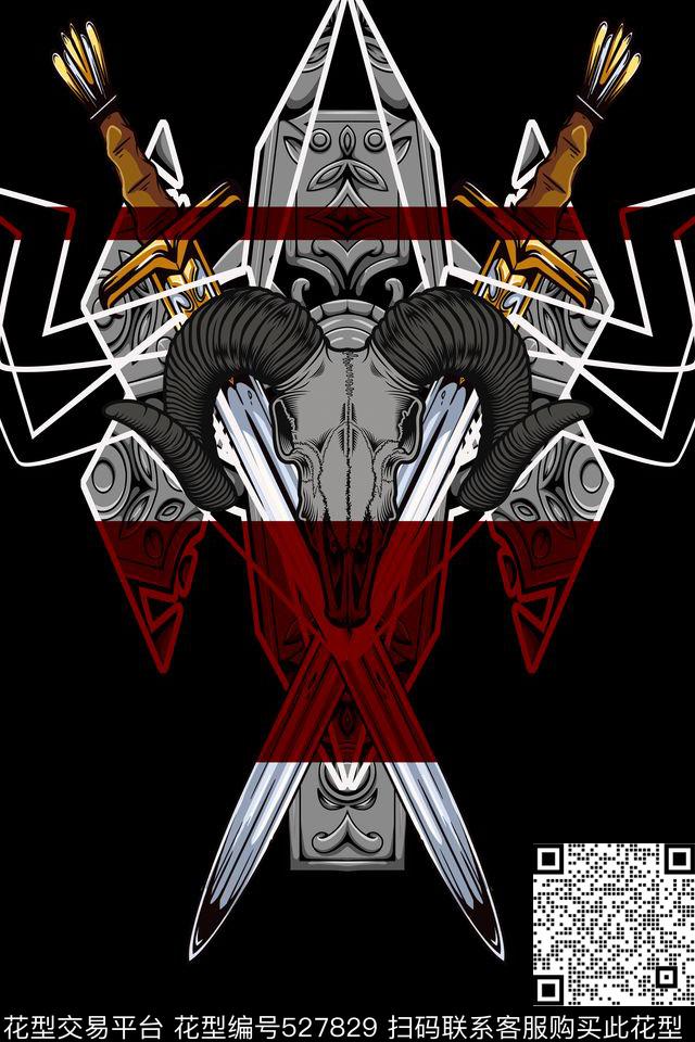 t恤华亿平台潮流复古数码印花华亿平台下载（图片编号: 527829） - 瓦栏（Walan）