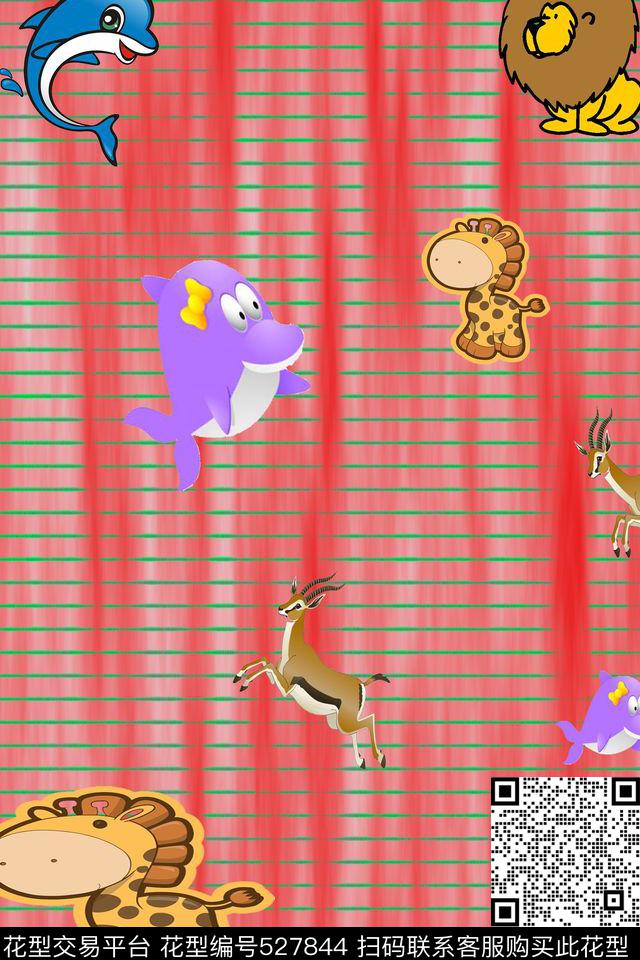 中国风动物大方数码印花华亿平台下载（图片编号: 527844） - 瓦栏（Walan）