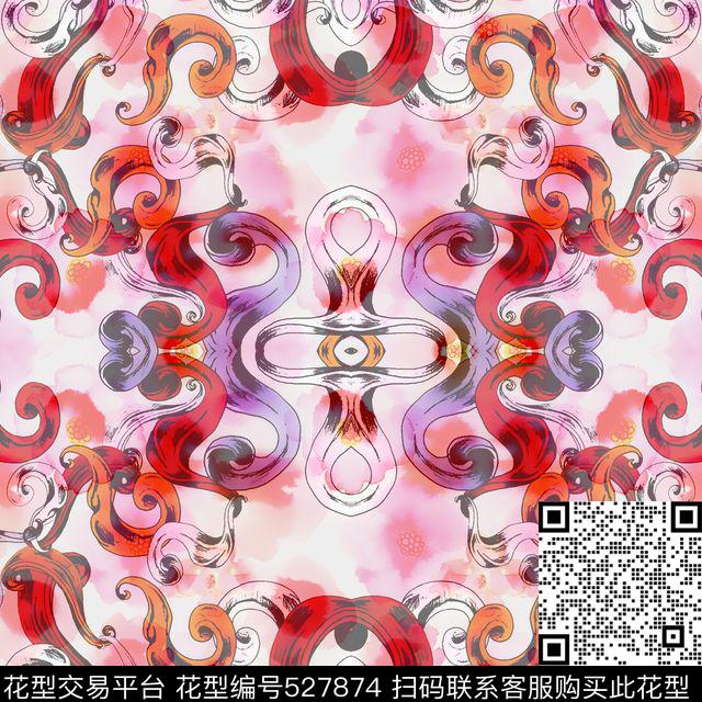 宫廷腰带暗花数码印花华亿平台下载（图片编号: 527874） - 瓦栏（Walan）