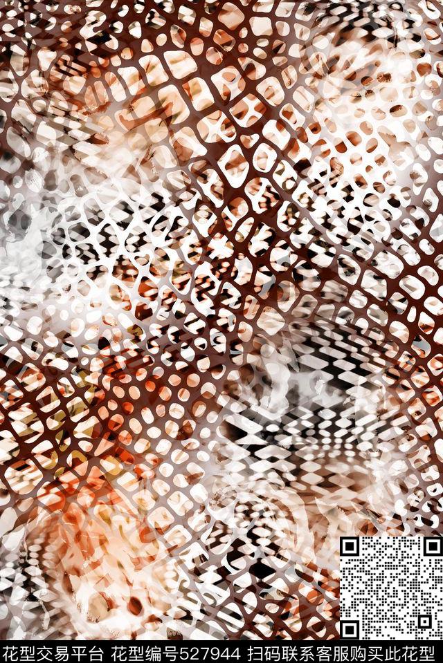 大气女装动物抽象几何数码印花华亿平台下载（图片编号: 527944） - 瓦栏（Walan）