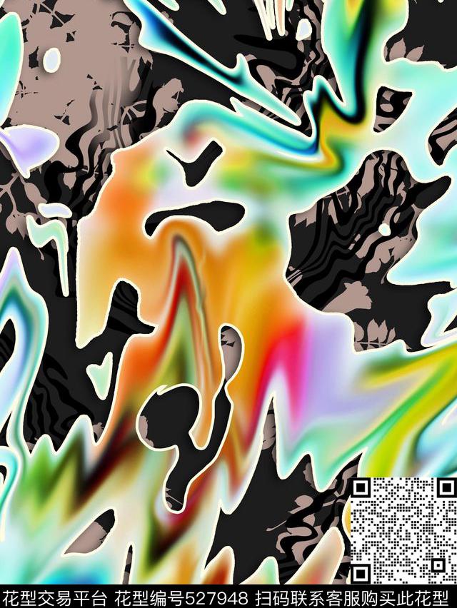 中国大气风时尚花动感大气数码印花华亿平台下载（图片编号: 527948） - 瓦栏（Walan）