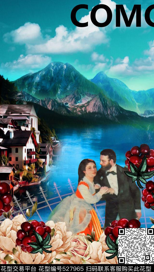 杜嘉班纳科莫湖意大利数码印花华亿平台下载（图片编号: 527965） - 瓦栏（Walan）