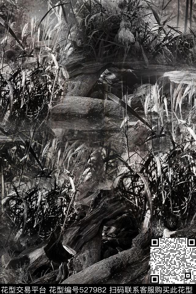 原始森林杂草丛生芦苇数码印花华亿平台下载（图片编号: 527982） - 瓦栏（Walan）