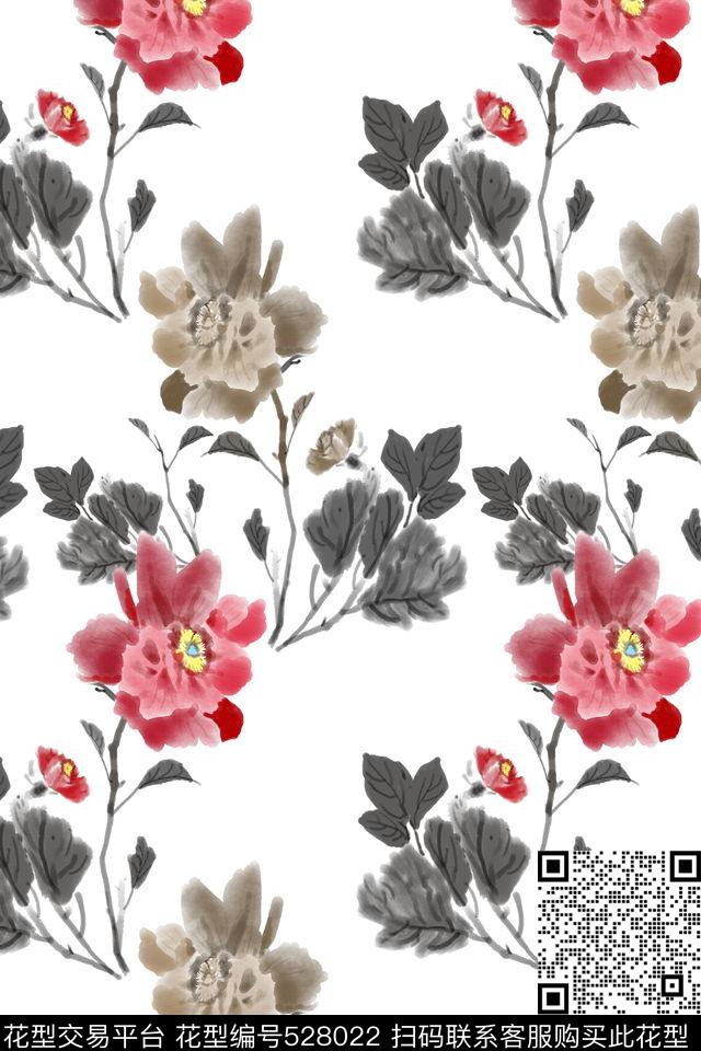 传统电脑绘画高雅传统印花华亿平台下载（图片编号: 528022） - 瓦栏（Walan）