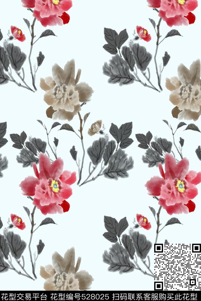 电脑绘画高雅传统数码印花华亿平台下载（图片编号: 528025） - 瓦栏（Walan）